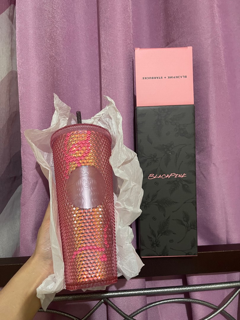 Starbucks Blackpink Tumbler with Straw Pink, Furniture & Home Living