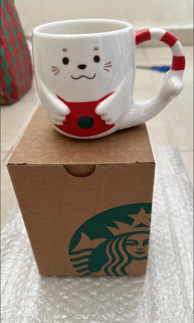 Starbucks cat mug, Furniture & Home Living, Kitchenware & Tableware