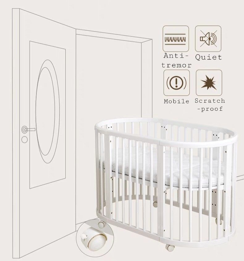 (Allin1) STOKKE inspired round / oval baby cot + many free items