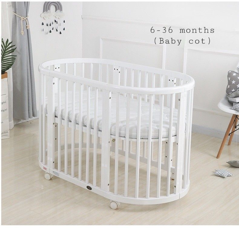 (Allin1) STOKKE inspired round / oval baby cot + many free items