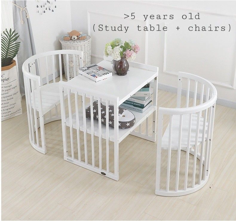 (Allin1) STOKKE inspired round / oval baby cot + many free items