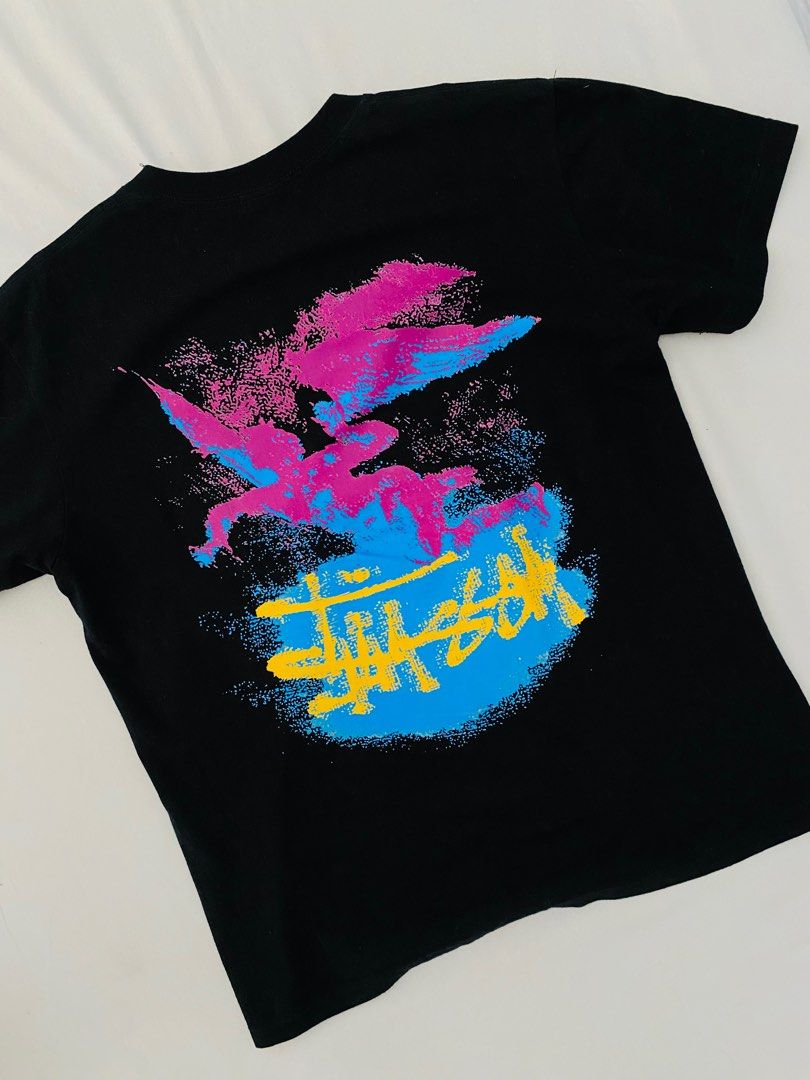 Stussy Fallen Angel Pigment Dyed Tee, Men's Fashion, Tops & Sets 