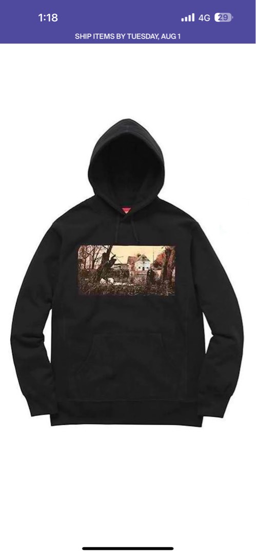 Supreme black clearance sabbath hoodie