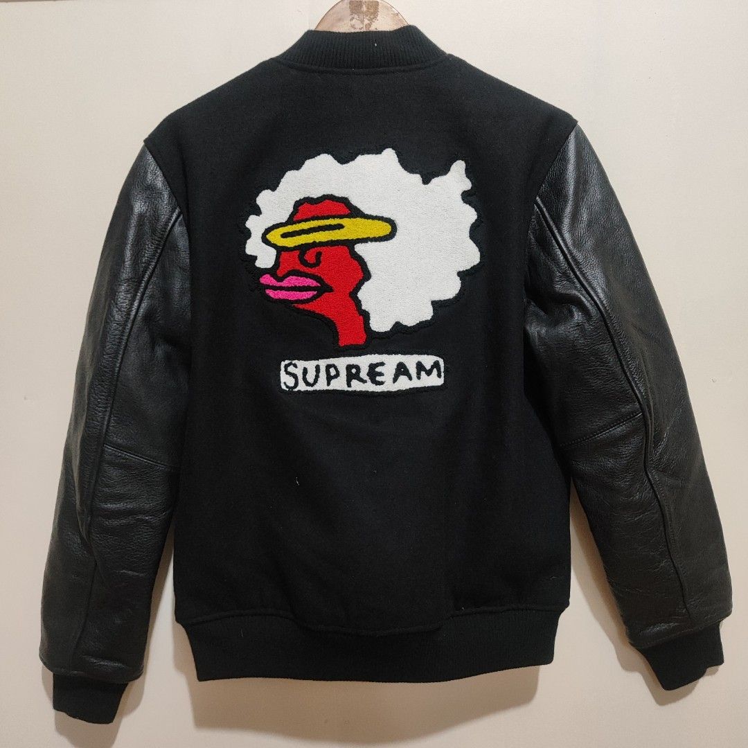 Supreme Gonz Ramm Varsity Jacket Black, Men's Fashion, Coats