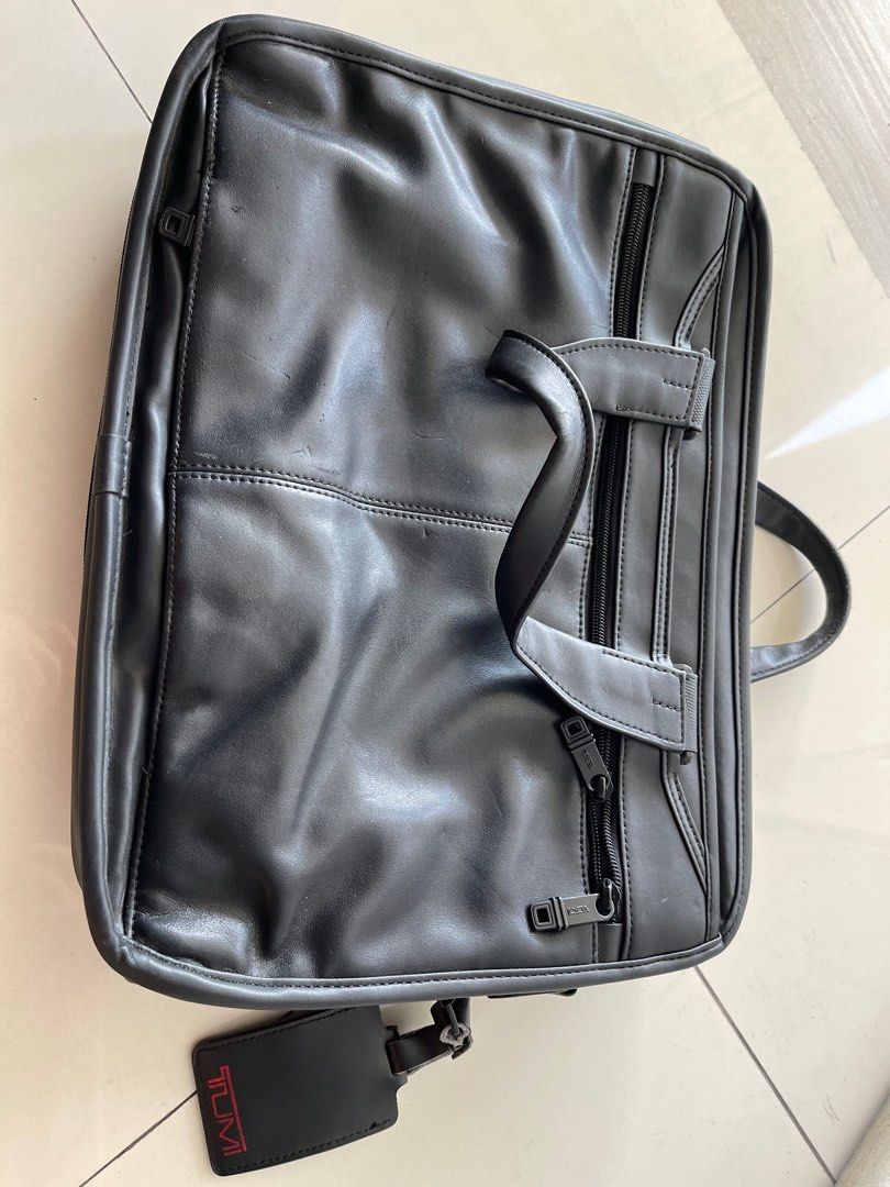 TAS LAPTOP KULIT TUMI ALPHA LEATHER EXPANDABLE
