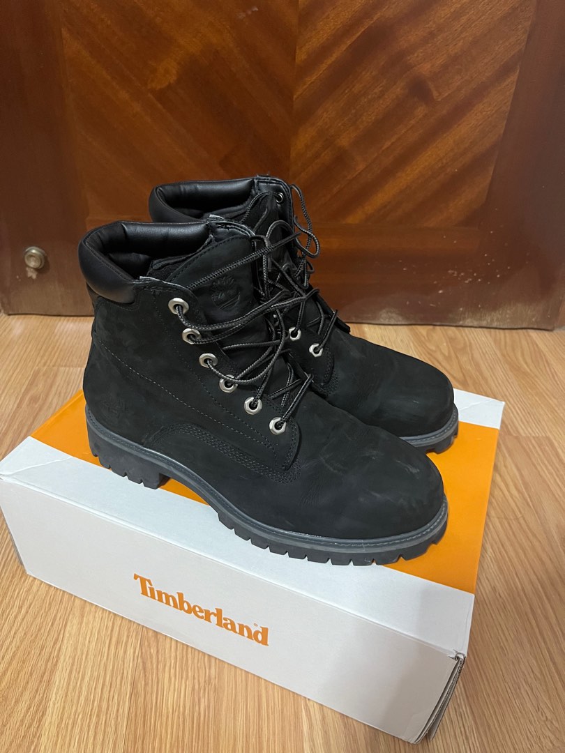 Black nubuck timbs deals