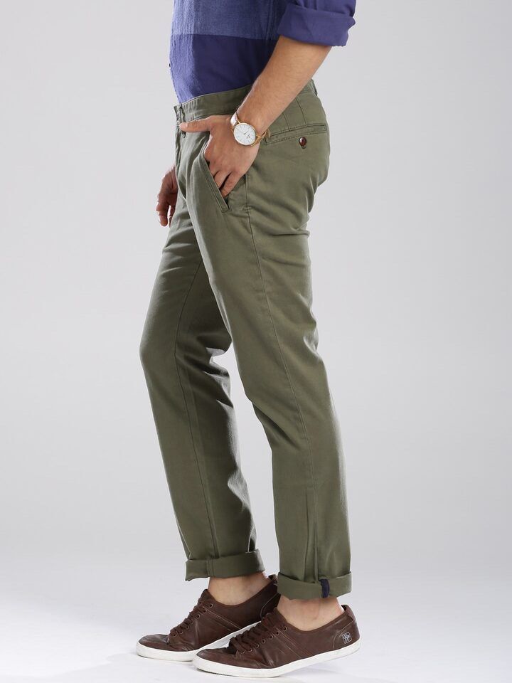 Tommy Hilfiger Olive Slim Fit Chinos Men s Fashion Bottoms