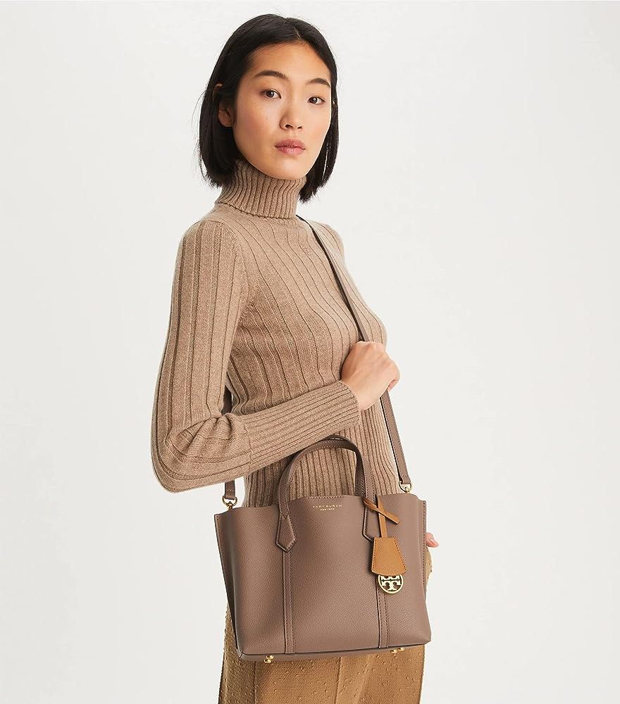 Tory burch small perry top triple compartment leather satchel
