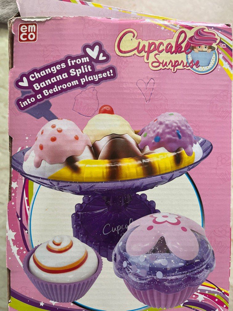 Clearance Toy Cupcake surprise banana split bedroom play set colour changing