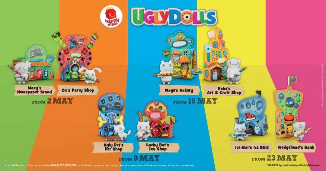 Uglydoll mcdonalds toys cheap