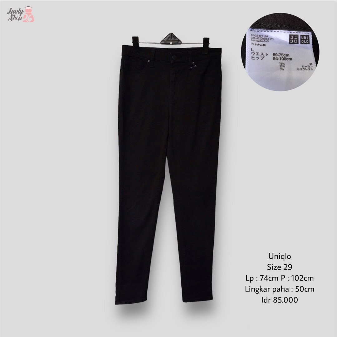 Uniqlo pants hitam, Fesyen Wanita, Pakaian Wanita, Bawahan di Carousell