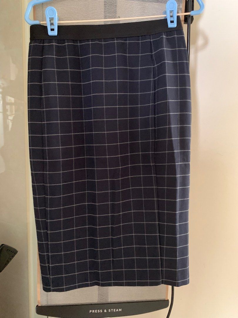 Plaid pencil top skirt uniqlo