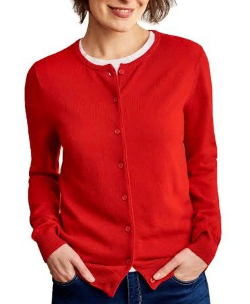 Uniqlo red cardigan sale