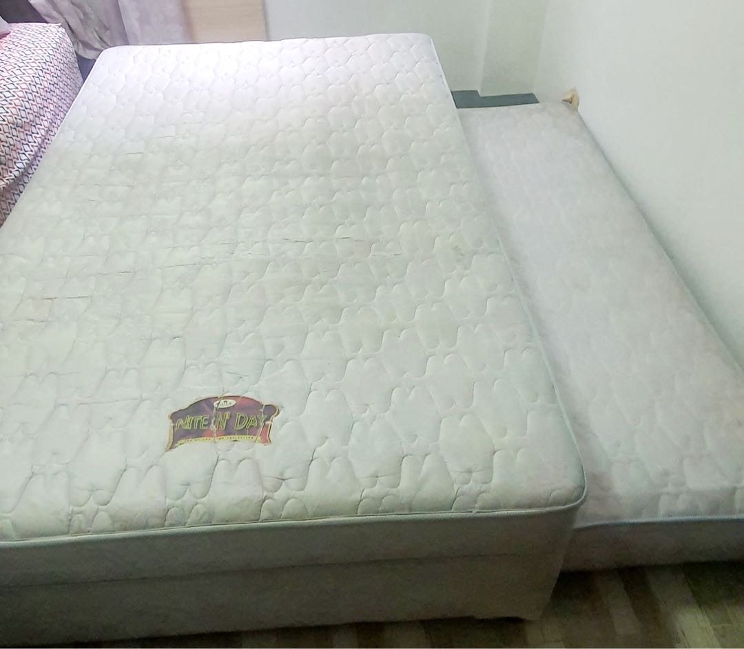 Uratex semi double with pullout bed, Furniture & Home Living