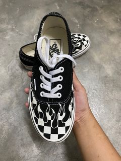 Vans authentic hot sale flame checkerboard