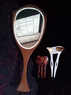 Vintage Hand Mirror & Hairpins