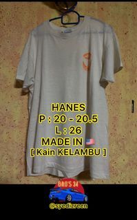 Vintage HANES t-Shirt                                                [ KAIN KELAMBU ] - Made in 🇺🇸