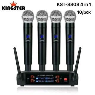 Wireless Microphone System Professional 4 Channel VHF Wireless Four Microphone Cordless Handheld Mic System