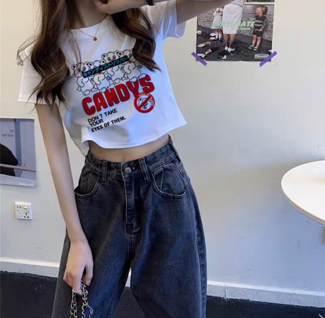 wts crop top cute shirt cheap Women s Fashion Tops Other Tops on Carousell