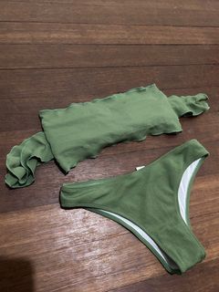 Zaful Tube Top Off Shoulder Swimsuit Bikini