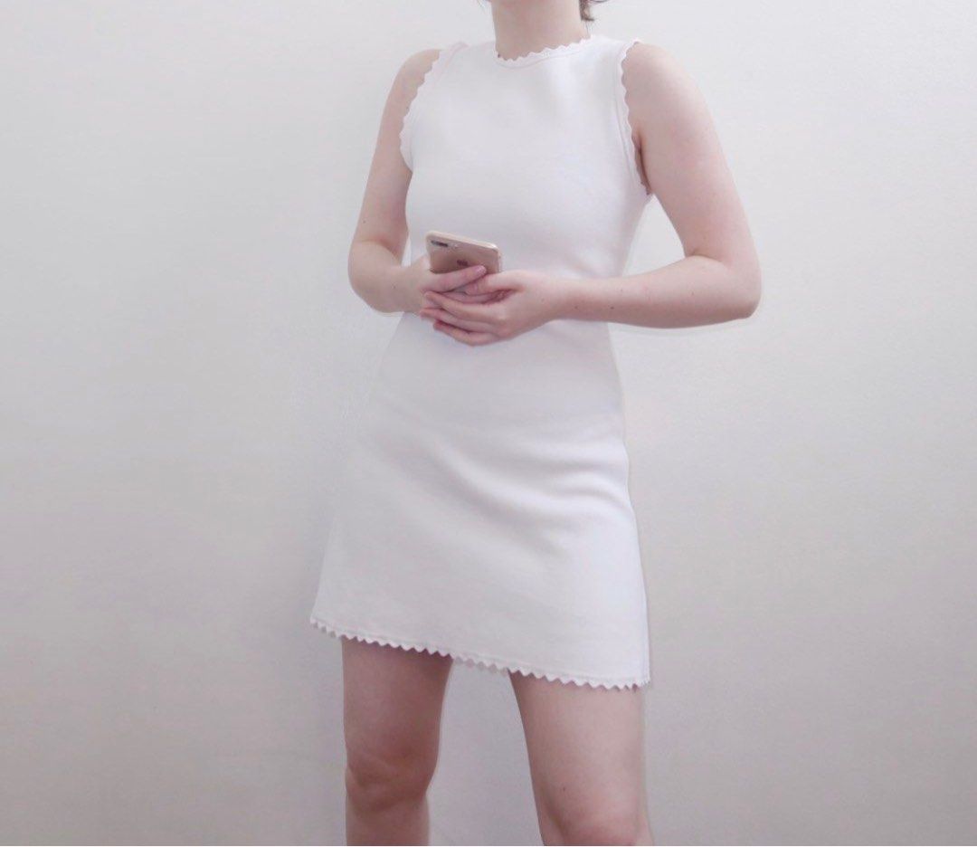 Scalloped knit hot sale dress zara