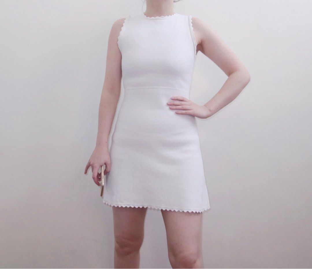 Scalloped knit hot sale dress zara