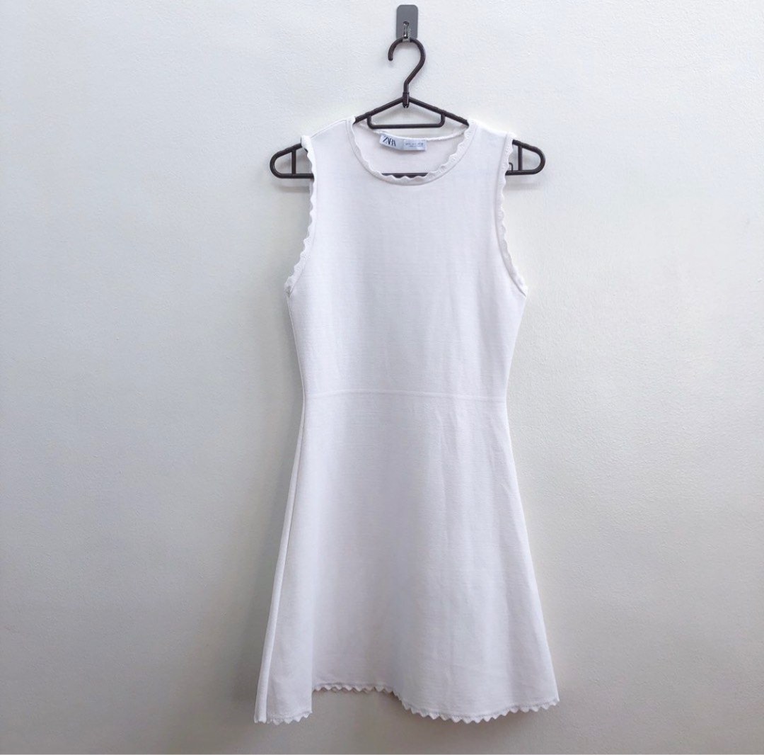 Scalloped knit dress zara 2025