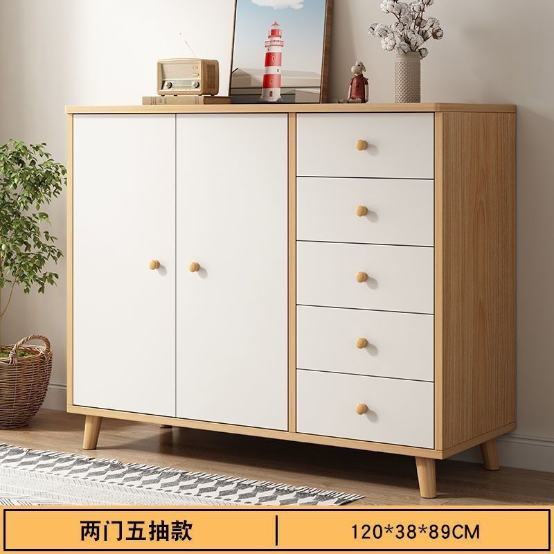 Light wood store storage cabinet