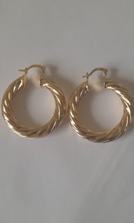 14k gold twist earrings