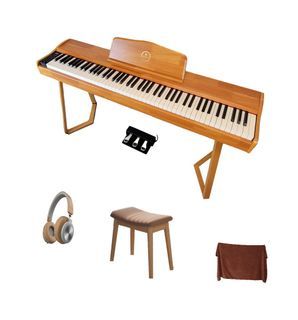 【包送貨】木紋電子琴  重鎚鍵 電子琴 Vintage digital piano (包送貨+ 琴 架+腳踏 )音質可媲美Roland， Yamaha，Korg ，Casio 可連接Ipad / samsung galaxy pad等使用