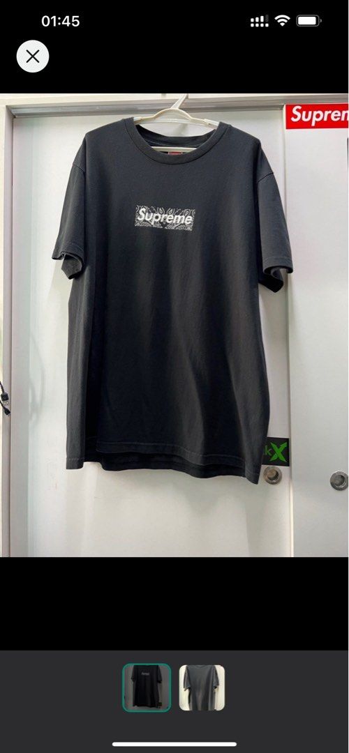 清二手supreme bandana box logo tee size M, 男裝, 上身及套裝, T