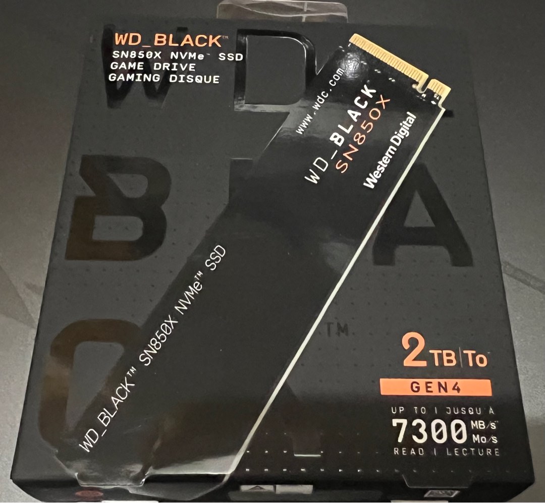 全新未開WD BLACK 2TB SSD SN850X, 電腦＆科技, 電腦周邊及配件, 硬碟