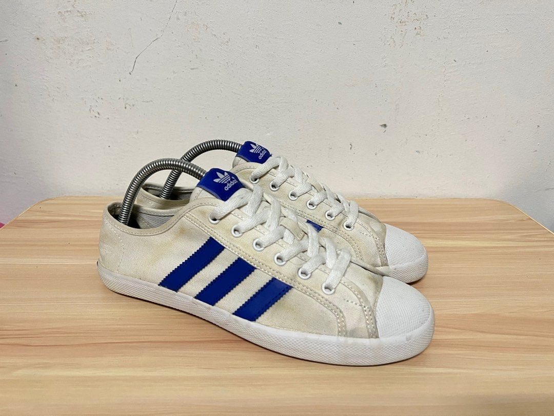 Adidas VTG Blue 3stripe Men s Fashion Footwear Sneakers on