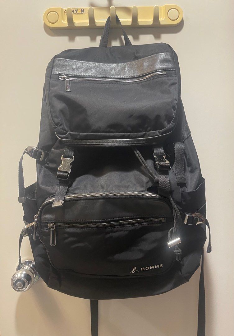 Agnes b Agnes b Homme Black colour backpack rucksacks rucksack 95 new 100 real Carousell