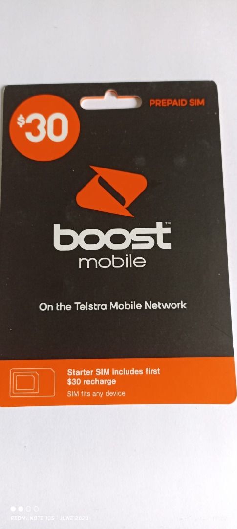 Australia Boost Prepaid Sim Card With $30 Credit, Mobile Phones & Gadgets,  Mobile & Gadget Accessories, Sim Cards On Carousell