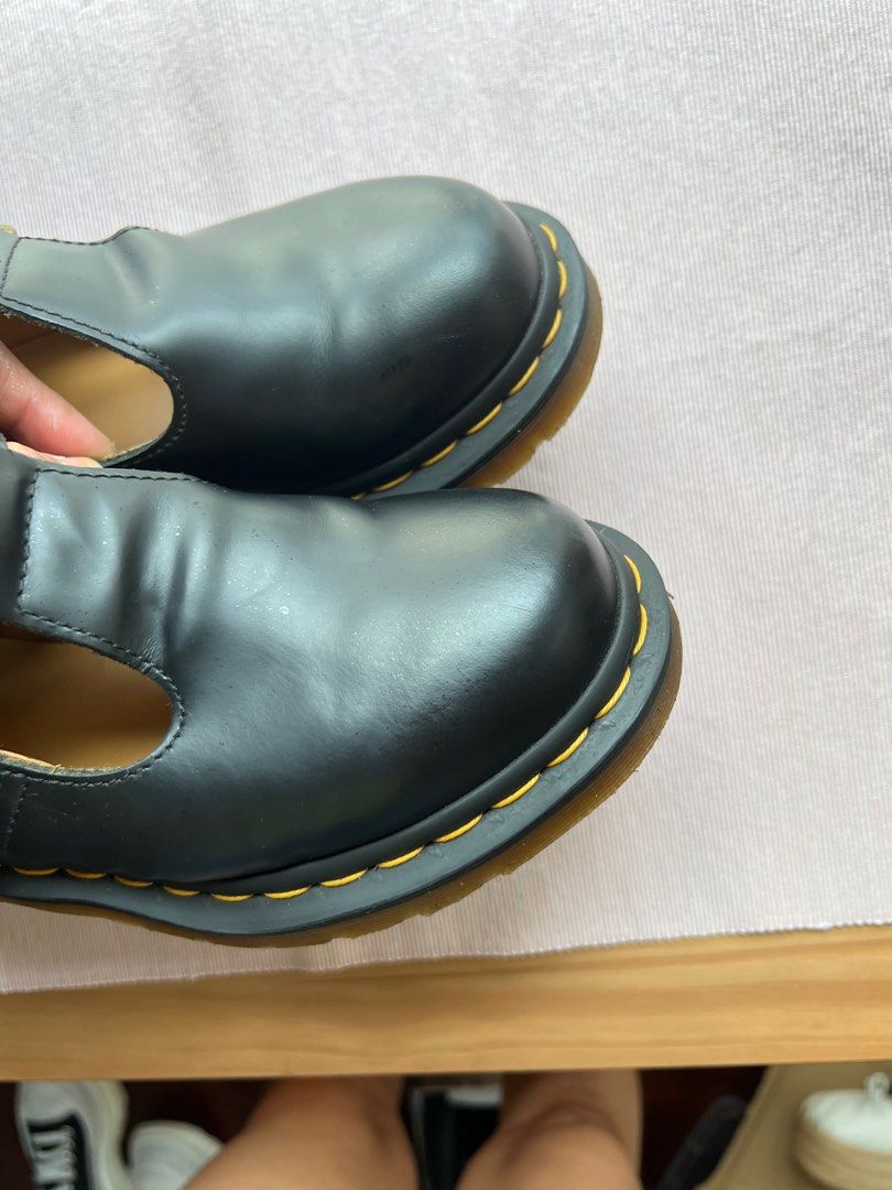 Auth dr martens mary janes uk3 black leather Women s Fashion