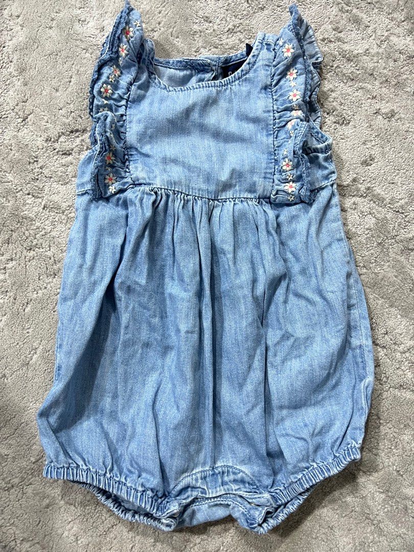 Baby gap denim rompers Babies Kids Babies Kids Fashion on