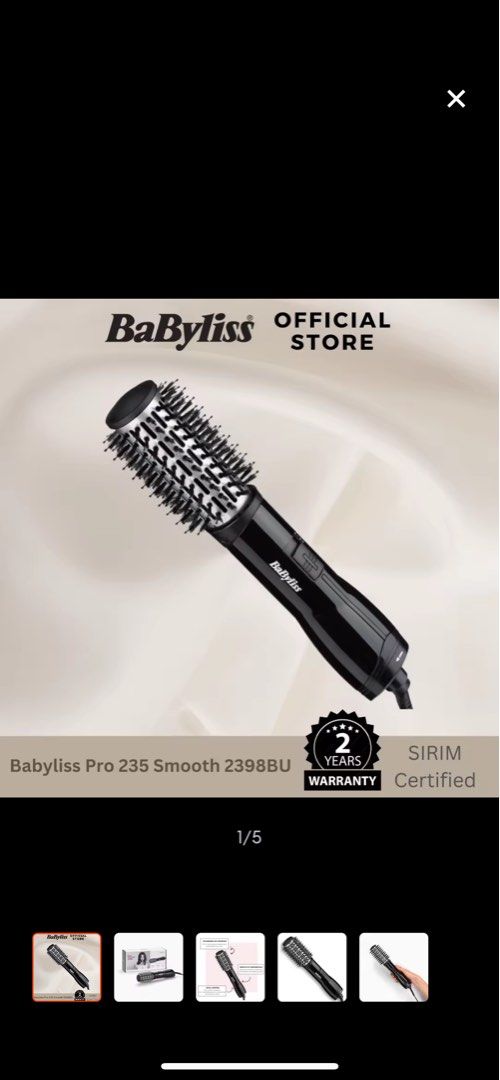 Babyliss flawless volume hot air styler deals