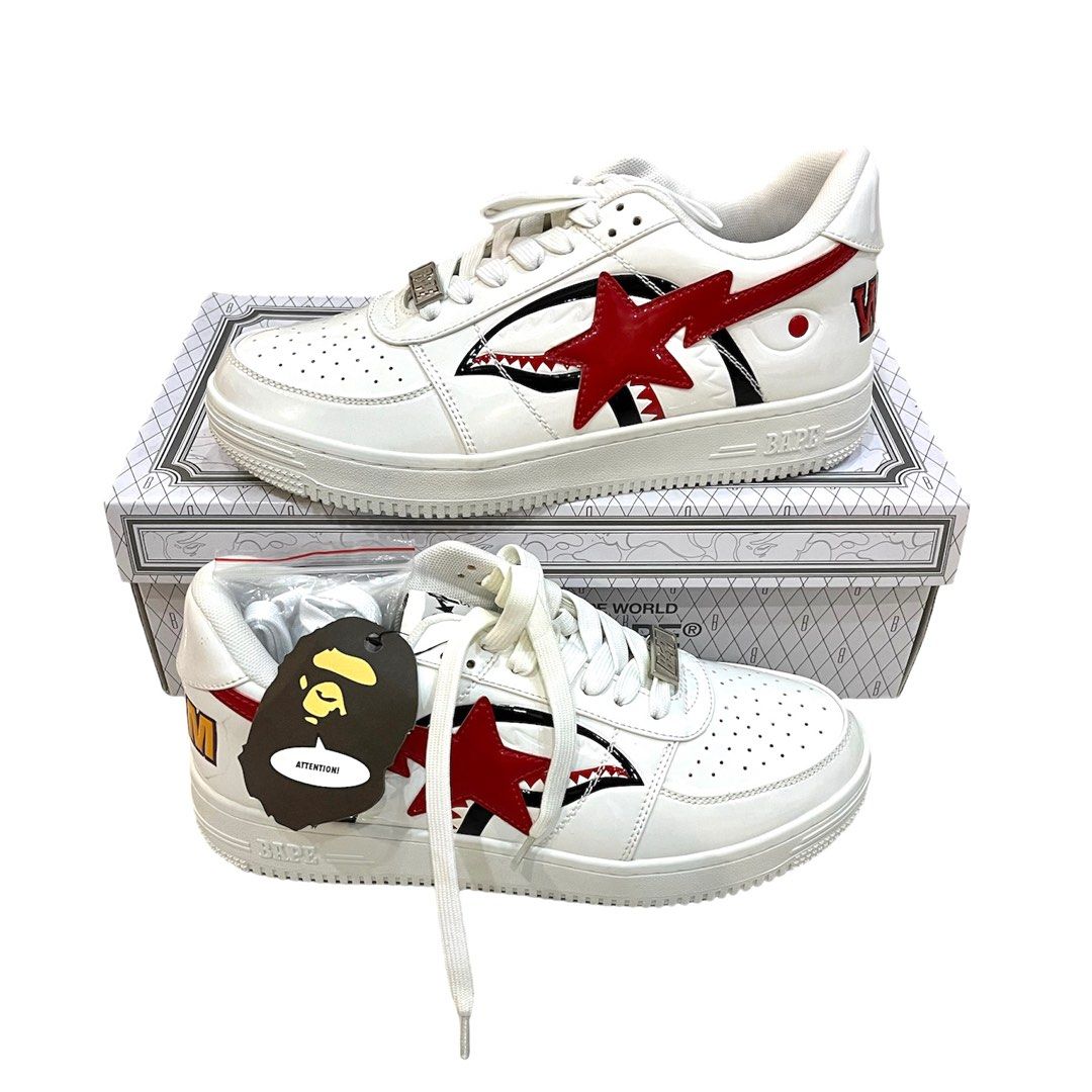 Bapesta Shark White US 10, Men's Fashion, Footwear, Casual Shoes ...