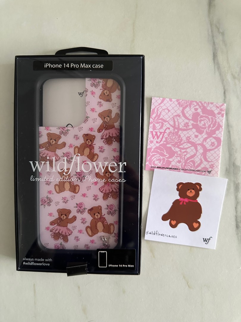 Beary ballet wildflower case 14 pro max, Mobile Phones & Gadgets