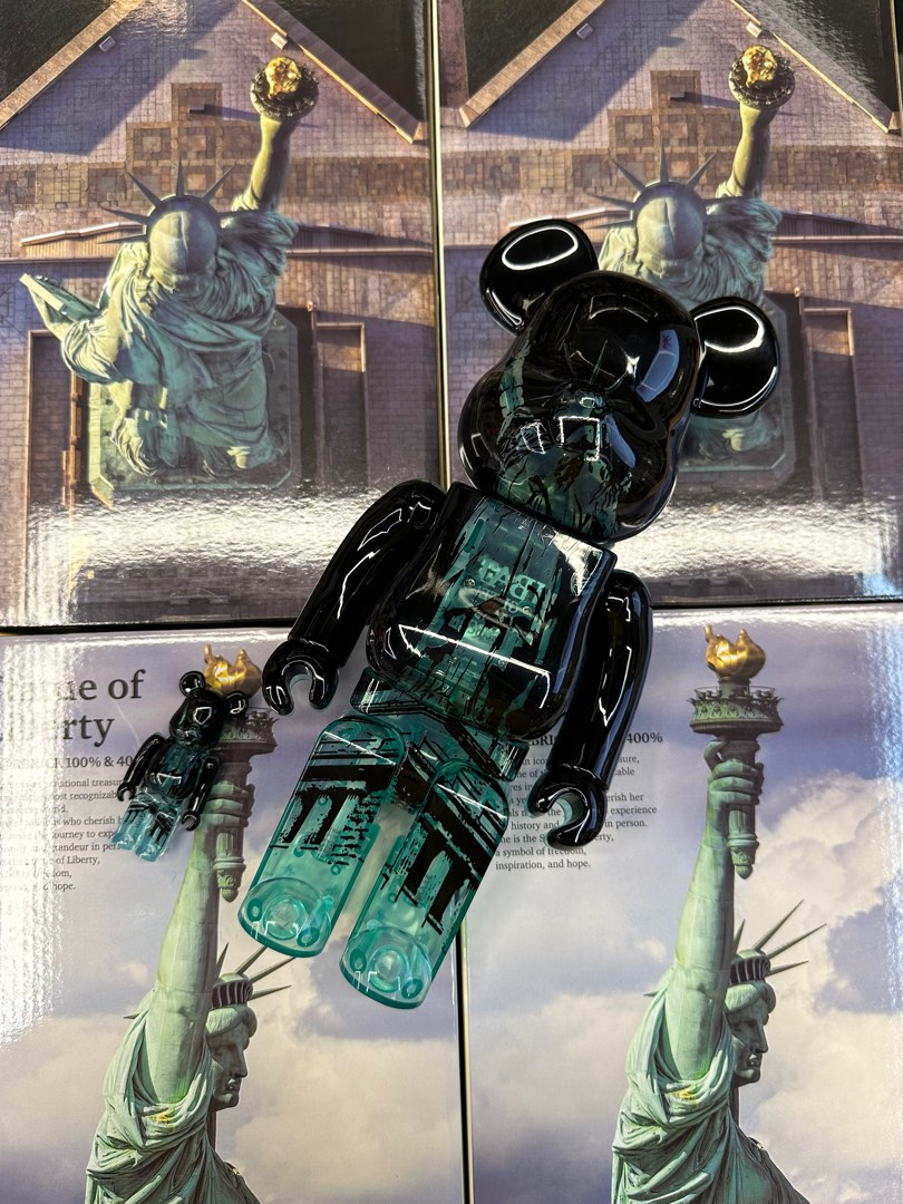 Be@rbrick Statue of Liberty 自由神像100% & 400%, 興趣及遊戲 ...