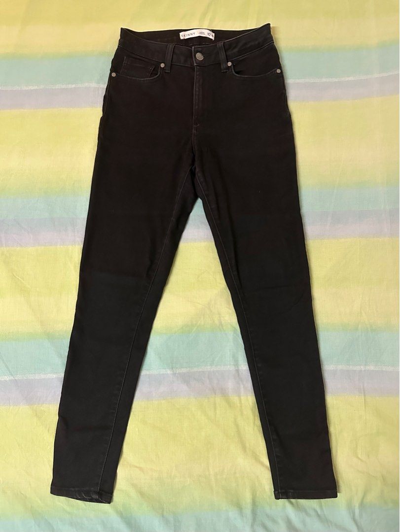Black Denim Highwaist Stretchy Skinny Jeans Target Australia