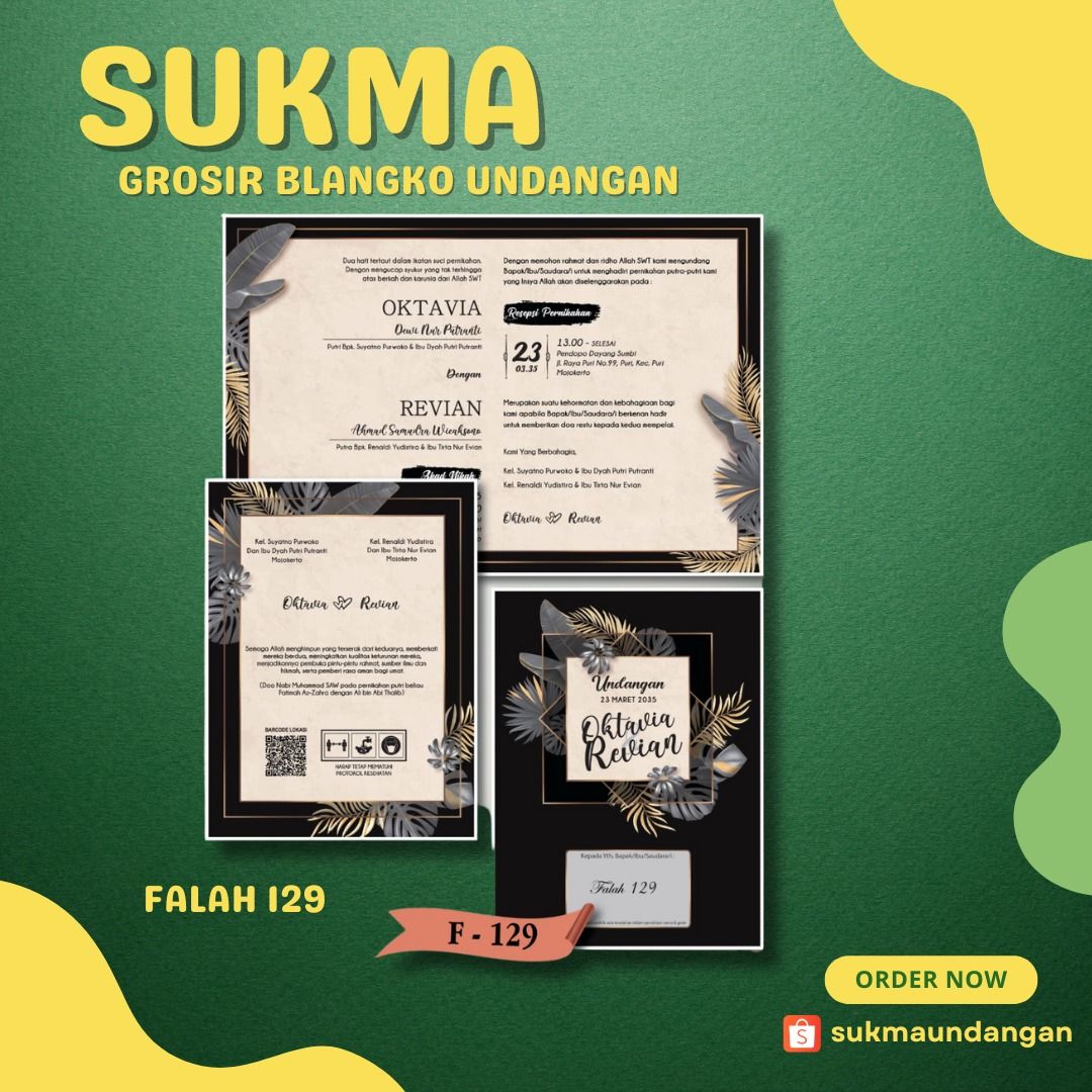 BLANGKO UNDANGAN FALAH 129 SAMARINDA SEBERANG SUKMA UNDANGAN