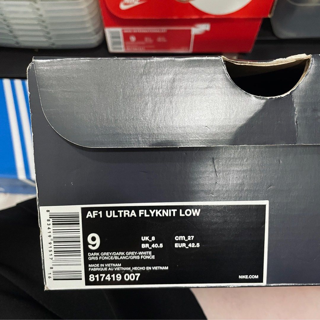 Nike Air Force 1 Ultra Flyknit Low Dark Grey/White - 817419-007