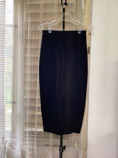 Body con Black Skirt - Span Black Skirt / Span Midi Skirt / Black Slit Skirt / Back Slit Skirt / Black Midi Skirt / Midi Slit Skirt / Rok Hitam / Rok Span Hitam / Uniqlo h&m look alike