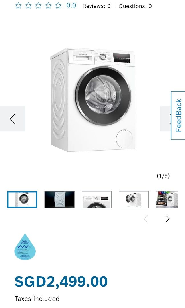 New washer sales price