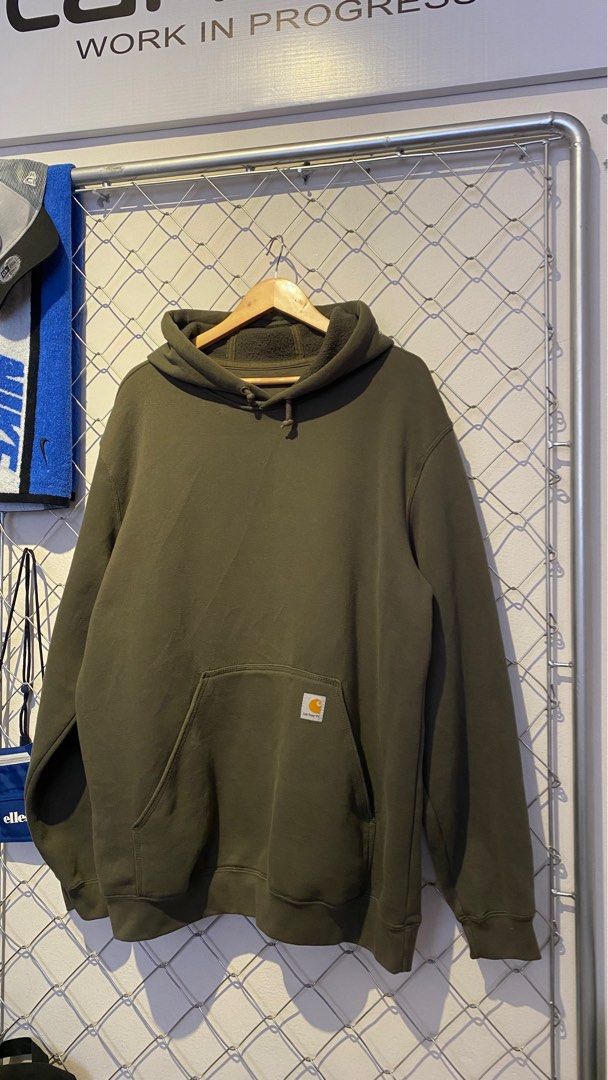 Carhartt Hoodie Olive Green Men s Fashion Activewear on Carousell