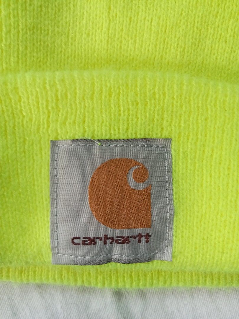 Neon green carhartt beanie hot sale