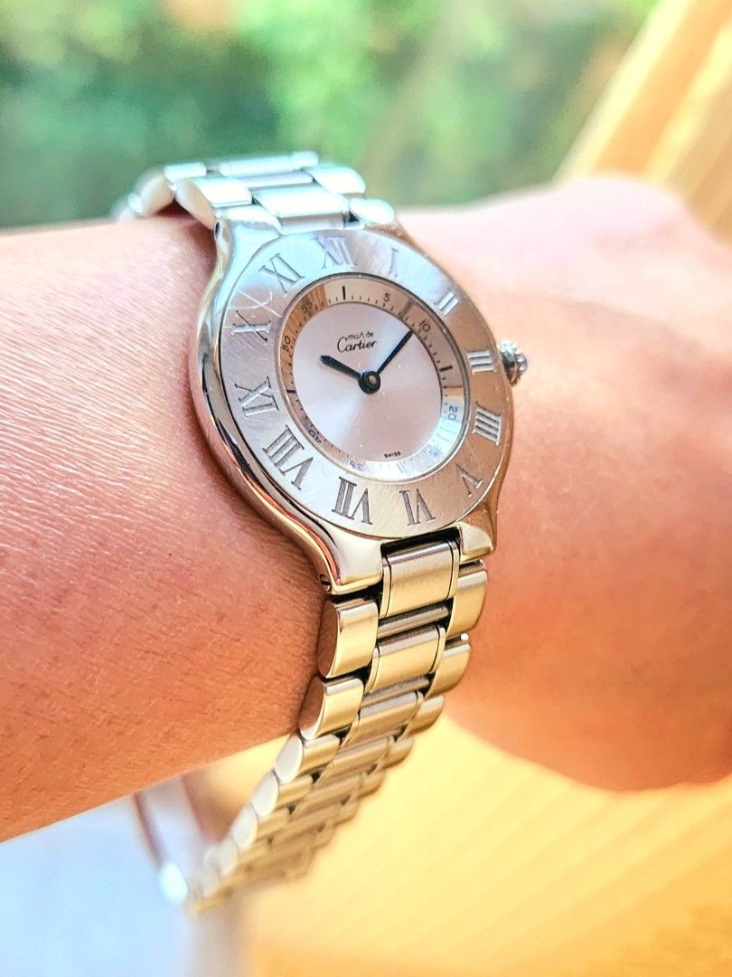 Cartier Must de Cartier 1330 Steel Quartz Ladies Classy Vintage 32mm