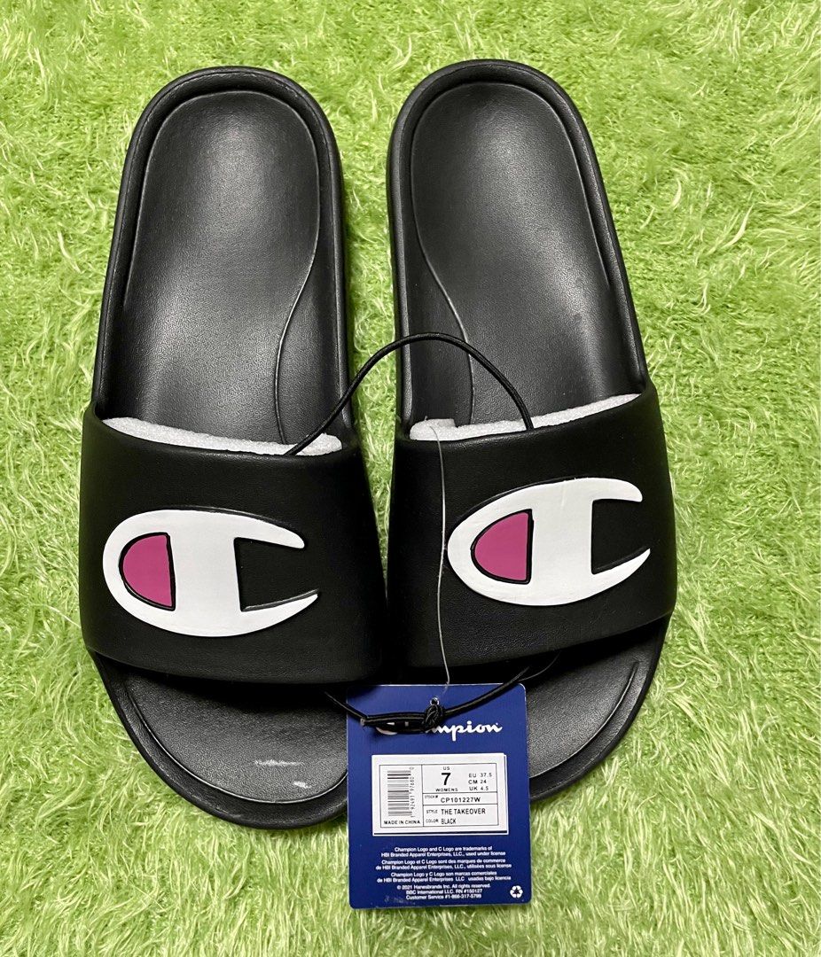 Champion logo slides sale